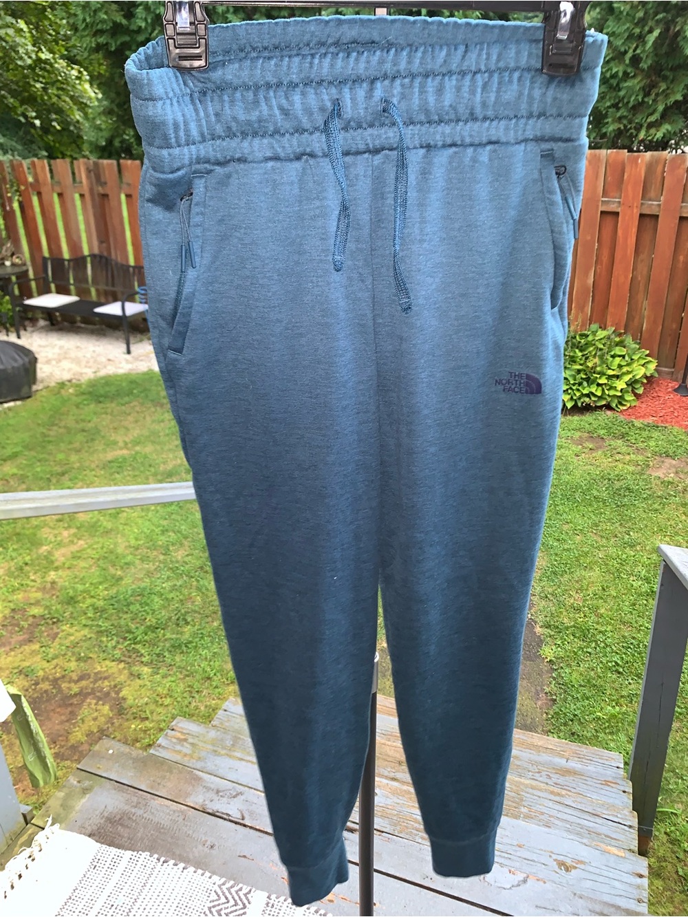 The North Face Deep Teal Blue Joggers with Drawcord Waist